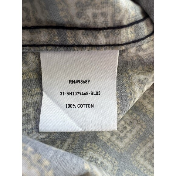 Todd Snyder Shirt Mens XXL Button Down Geometric Long Sleeve Loop Collar - Picture 6 of 8